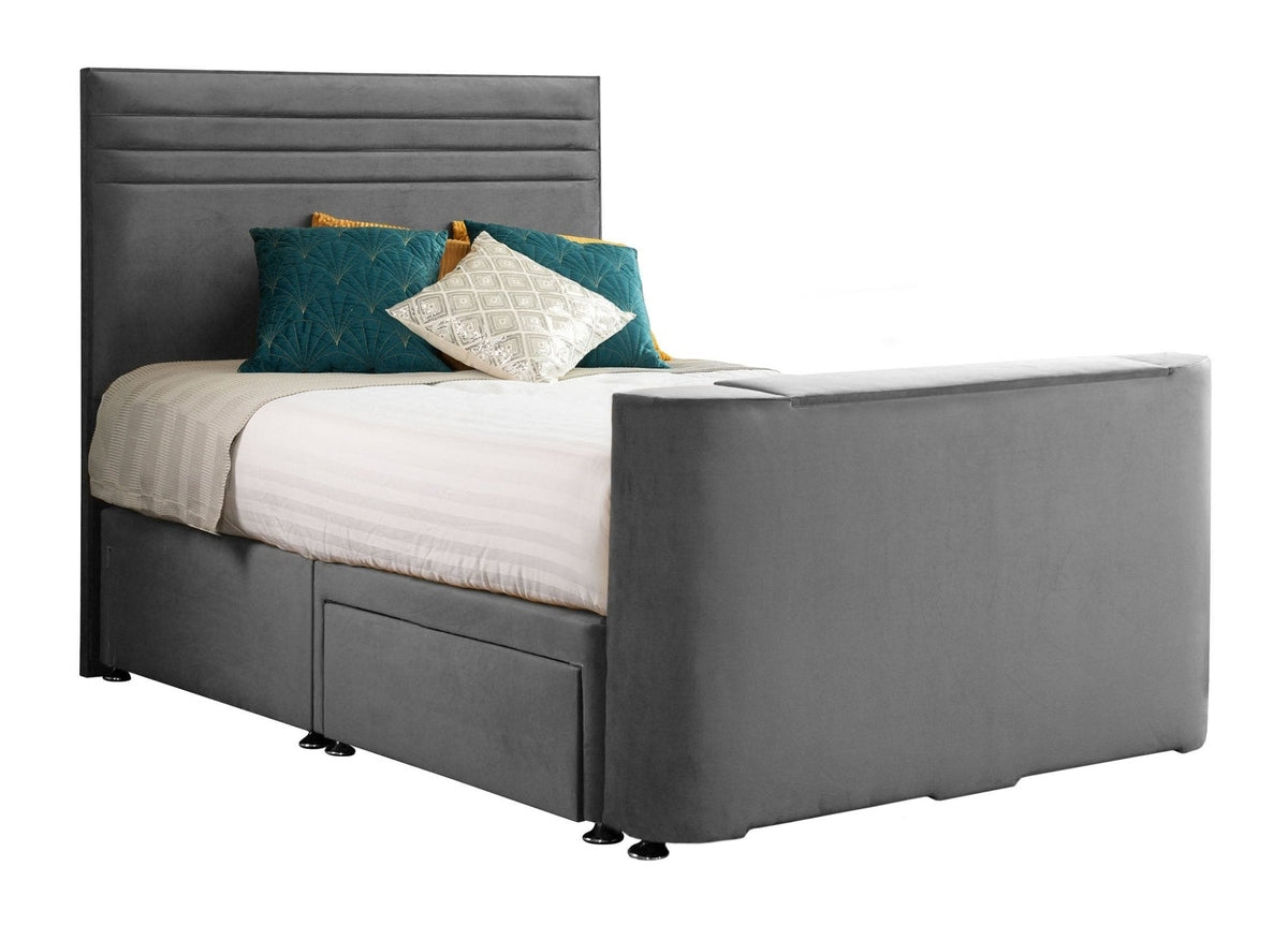 Sweet Dreams Image Chic TV Bed Frame by Sweet Dreams in INIMA-CHI135PT4DCHATS OYSTER only at TV Beds Northwest