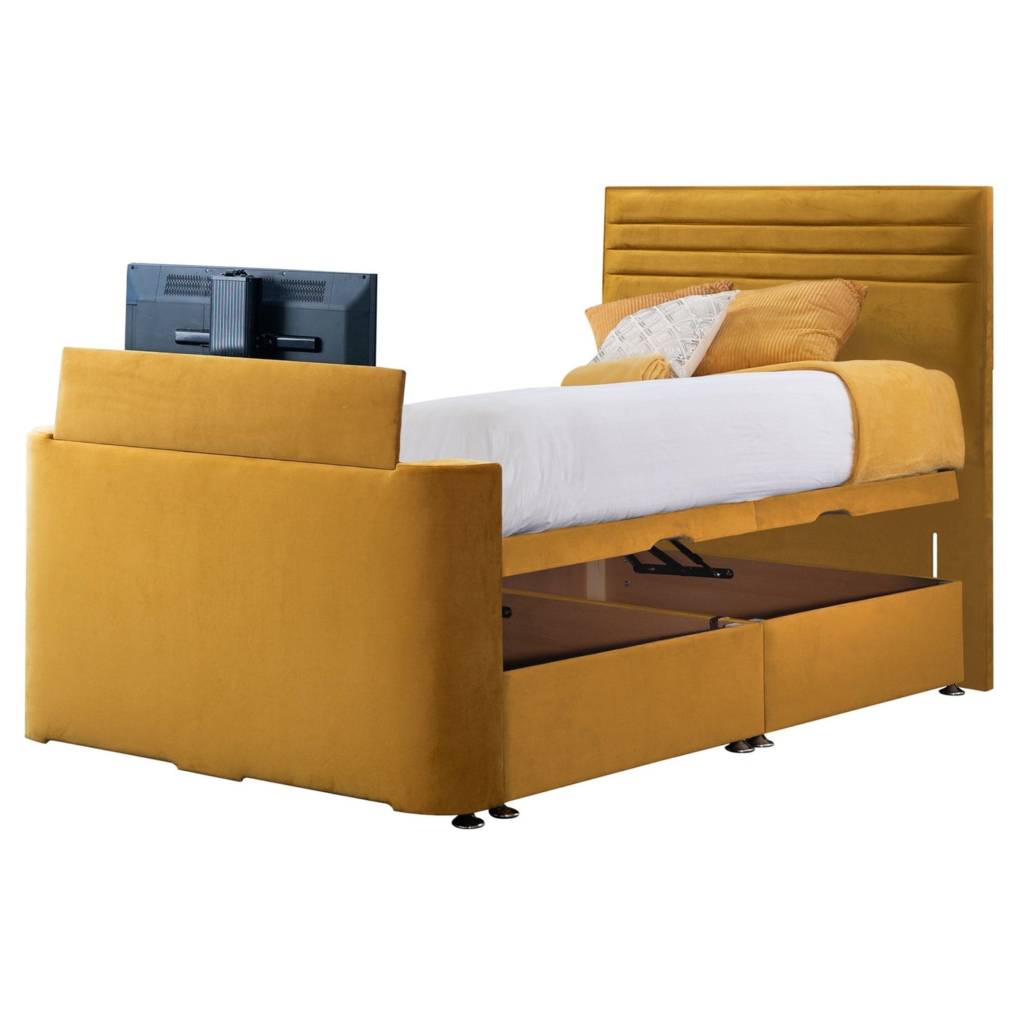 Sweet Dreams Image Chic TV Bed Frame by Sweet Dreams in INIMA-CHI135PT4DCHATS OYSTER only at TV Beds Northwest