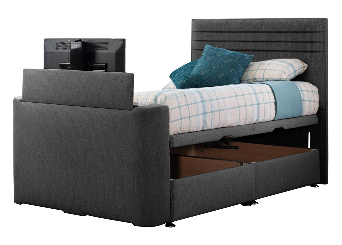Sweet Dreams Image Chic TV Bed Frame by Sweet Dreams in INIMA-CHI135PT4DCHATS OYSTER only at TV Beds Northwest