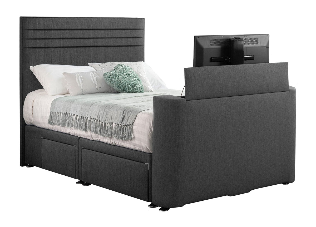 Sweet Dreams Image Chic TV Bed Frame by Sweet Dreams in INIMA-CHI135PT4DCHATS OYSTER only at TV Beds Northwest