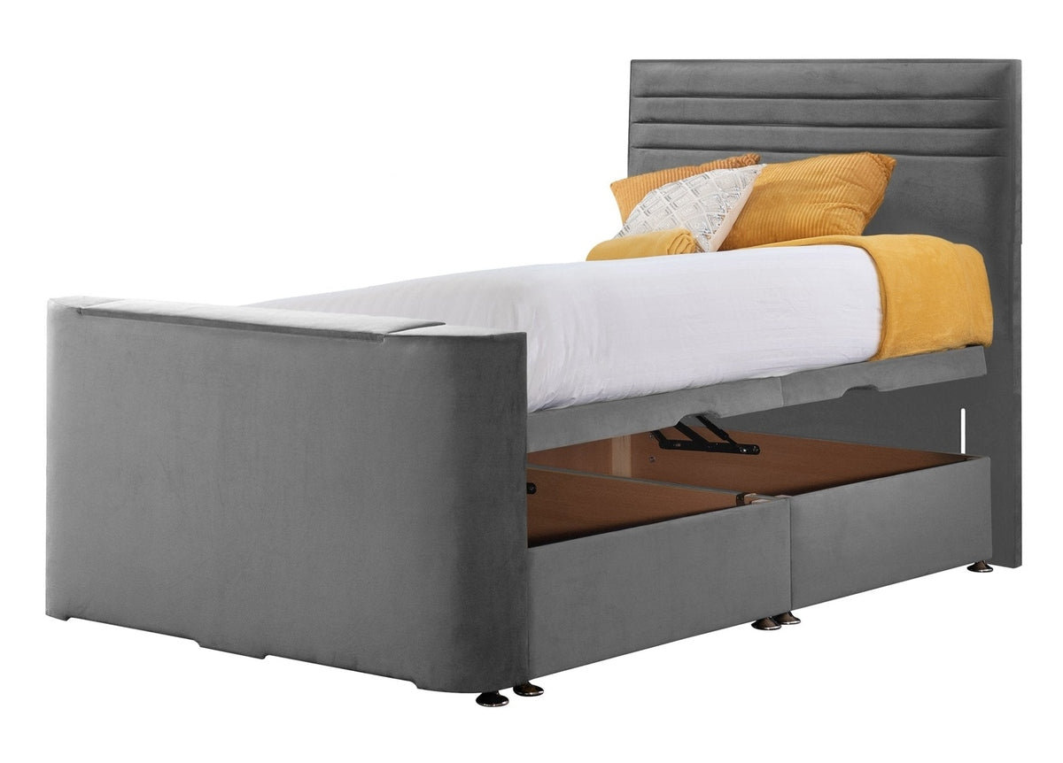 Sweet Dreams Image Chic TV Bed Frame by Sweet Dreams in INIMA-CHI135PT4DCHATS OYSTER only at TV Beds Northwest