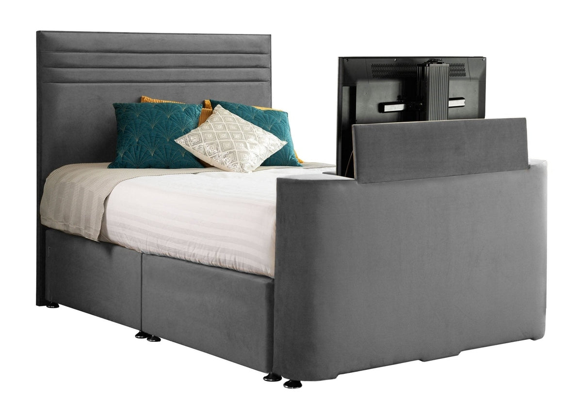 Sweet Dreams Image Chic TV Bed Frame by Sweet Dreams in INIMA-CHI135PT4DCHATS OYSTER only at TV Beds Northwest