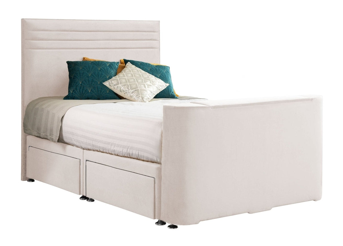 Sweet Dreams Image Chic TV Bed Frame by Sweet Dreams in INIMA-CHI135PT4DCHATS OYSTER only at TV Beds Northwest