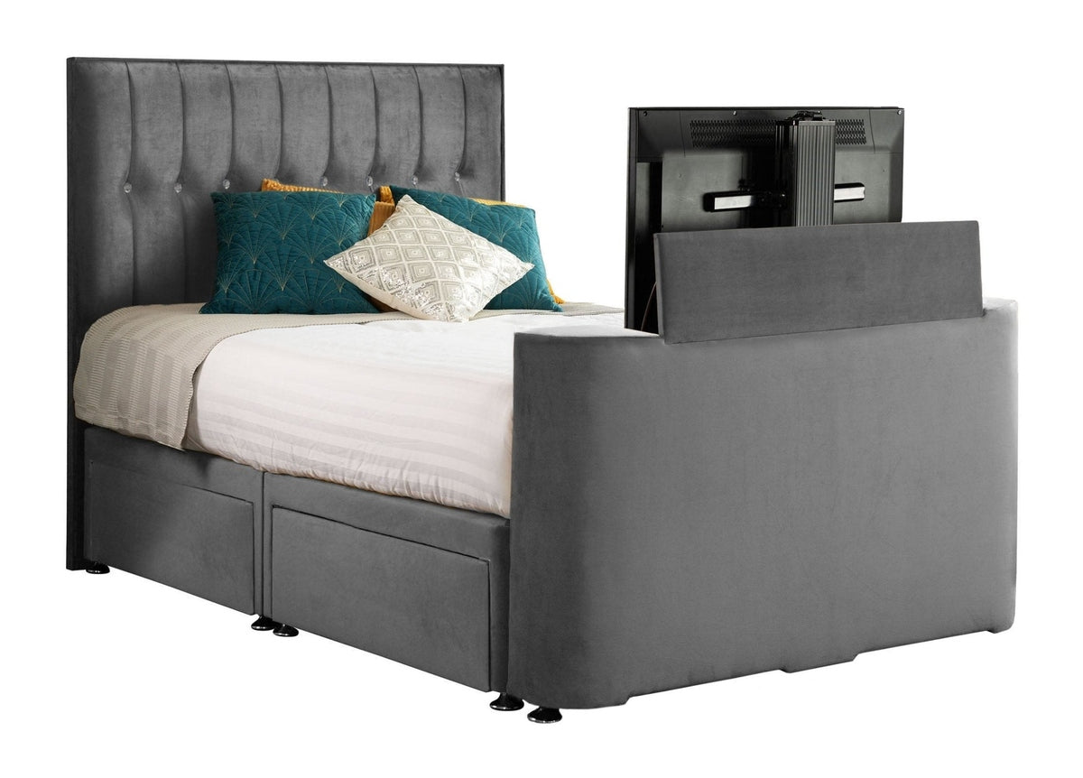 Sweet Dreams Image Sparkle TV Bed Frame by Sweet Dreams in INIMA-SPA135PTCHATS GRANITE only at TV Beds Northwest