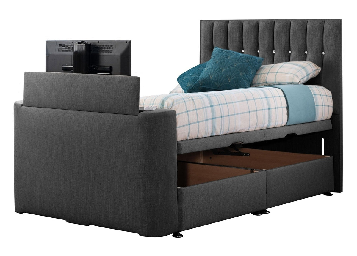 Sweet Dreams Image Sparkle TV Bed Frame by Sweet Dreams in INIMA-SPA135PTCHATS GRANITE only at TV Beds Northwest