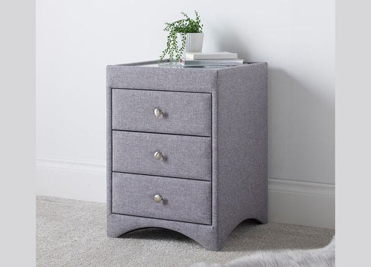 Lily Three Drawer Bedsides - Marbella Grey by Kaydian Design LTD in KDBS-002 only at TV Beds Northwest