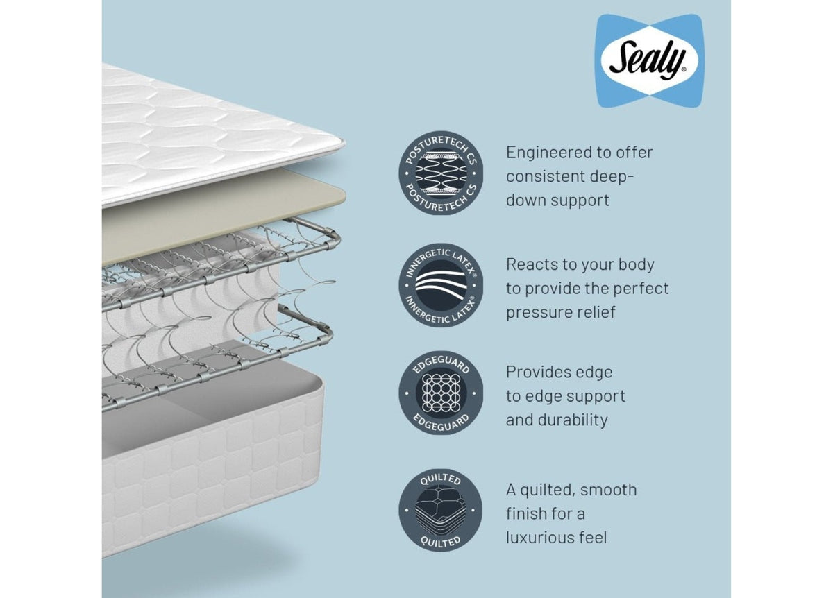 Sealy Tilbury Latex Mattress - Advantage Collection by Sealy in 5059712003552 only at TV Beds Northwest