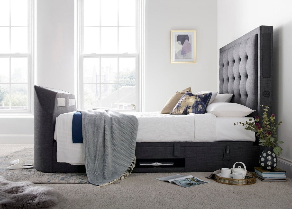 Titan 4.1 Multi Media Ottoman Storage TV Bed by Kaydian Design LTD in TOT150OA only at TV Beds Northwest