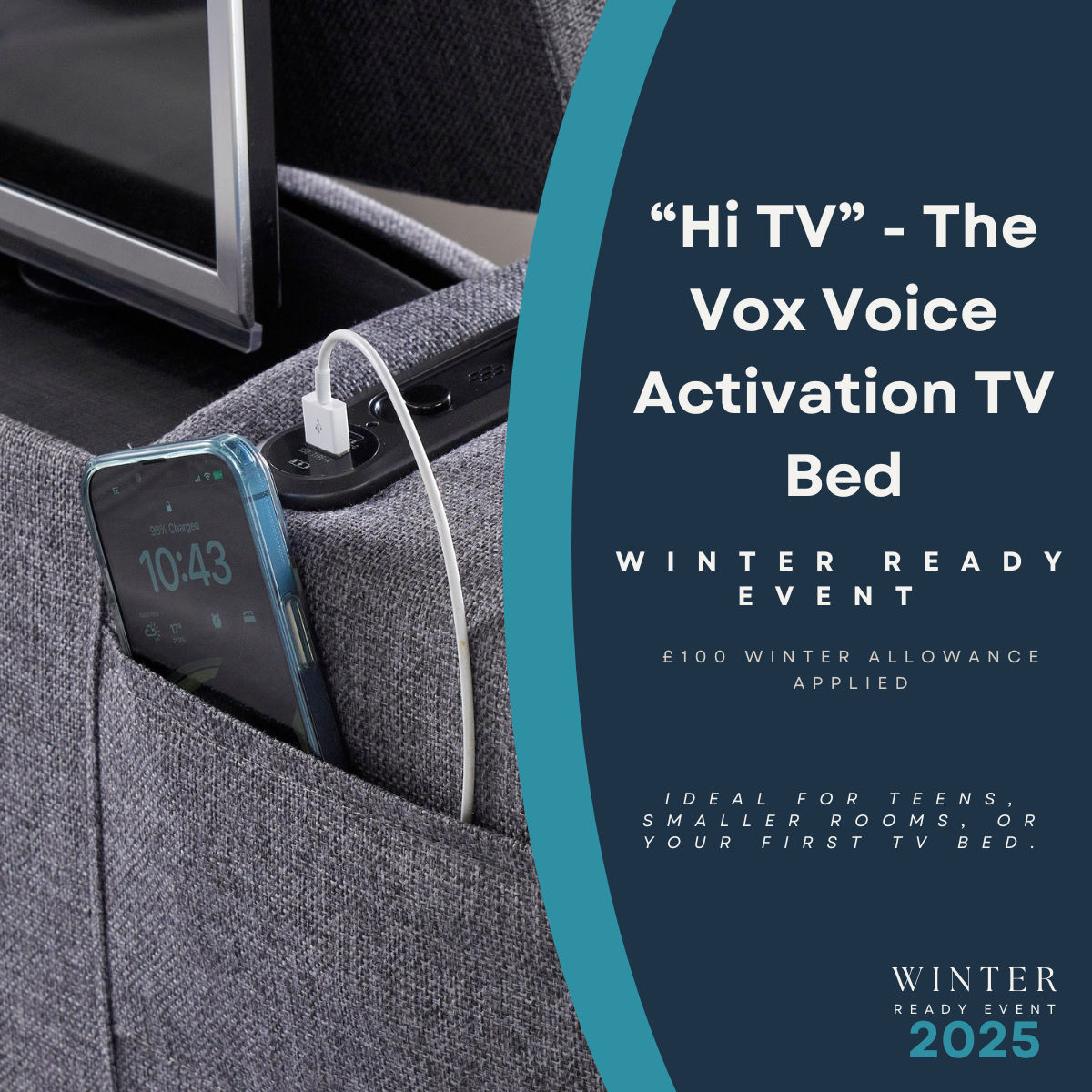 Winter Ready Event Hi TV - The Vox Voice Activated TV Bed
