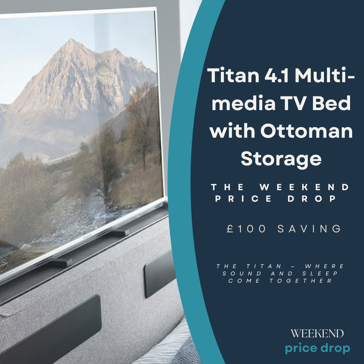 The Titan 4.1 TV Bed - £100.00 Saving