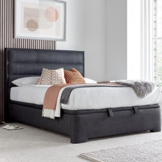 kirkley ottoman storage bed by kaydian design in slate grey