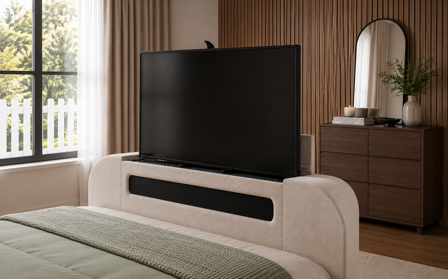 Harlow 5.1 Surround Sound Ottoman TV Bed Frame