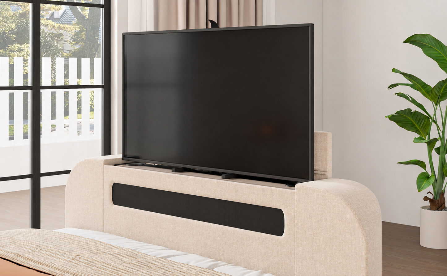 Harlow 5.1 Surround Sound Ottoman TV Bed Frame