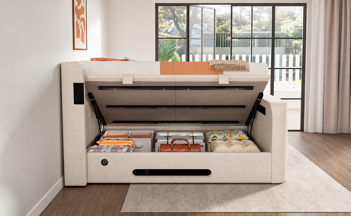 Harlow 5.1 Surround Sound Ottoman TV Bed Frame