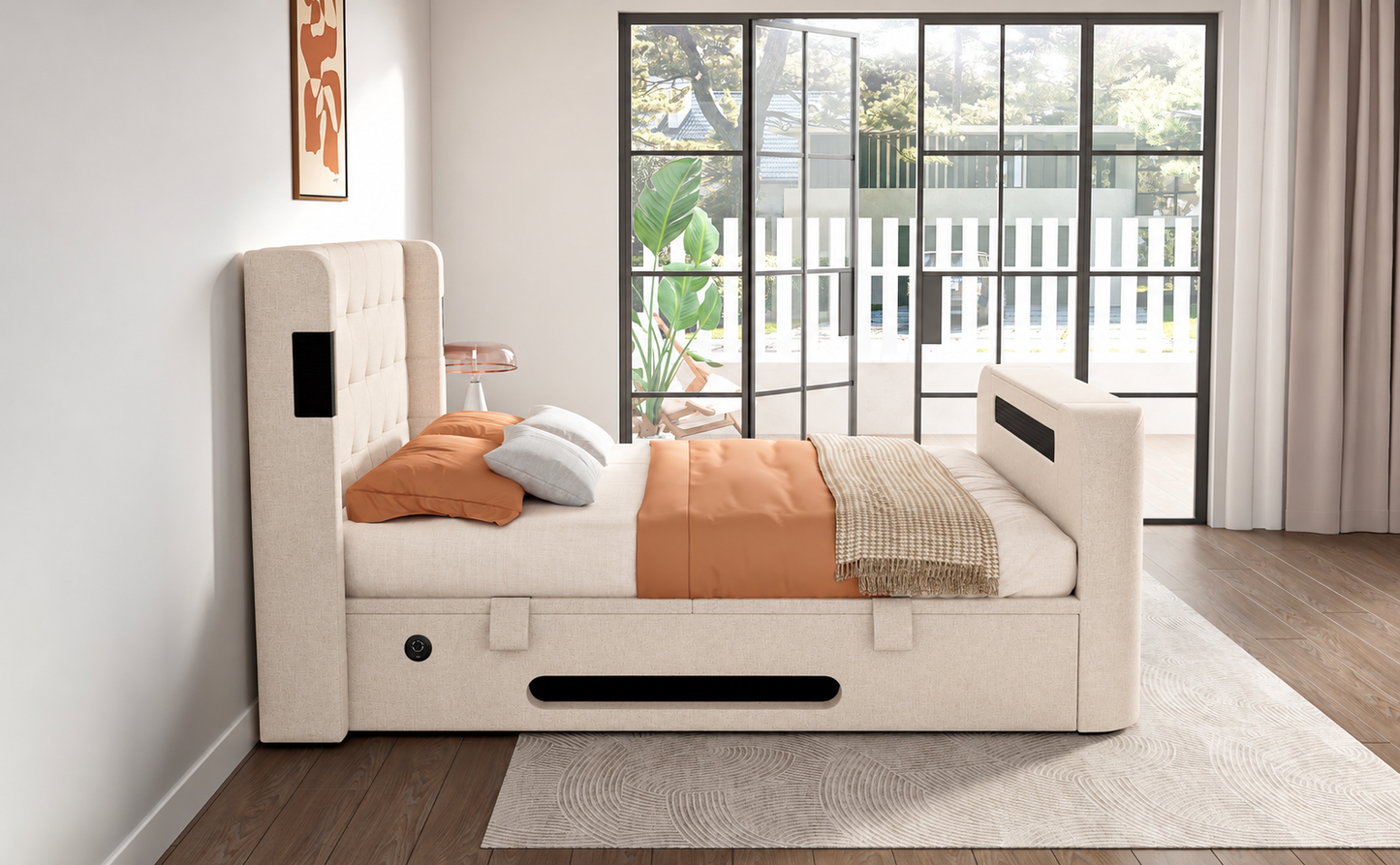 Harlow 5.1 Surround Sound Ottoman TV Bed Frame