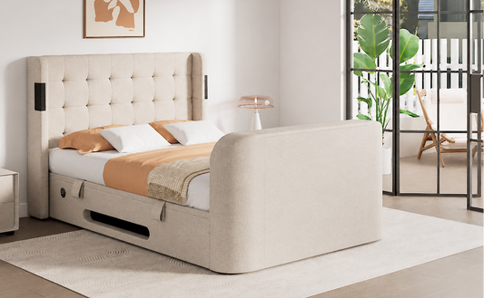 Harlow 5.1 Multi Media Ottoman Storage TV Bed Frame