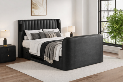 Amber 4.1 Multimedia Ottoman Storage TV Bed Frame (Sample)