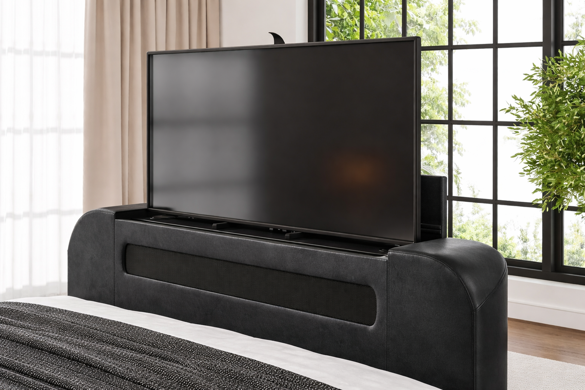 Amber 4.1 Multimedia Ottoman Storage TV Bed Frame (Sample)