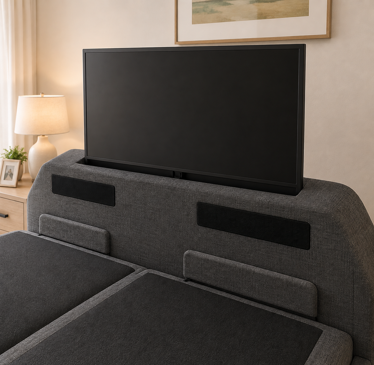 The Adjustable Titan 4.1 TV Bed – Now with a FREE 43” LG Smart TV!