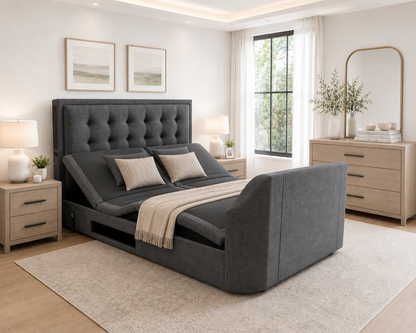 The Adjustable Titan 4.1 TV Bed – Now with a FREE 43” LG Smart TV!