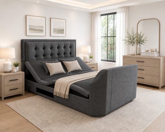 The Adjustable Titan 4.1 TV Bed – Now with a FREE 43” LG Smart TV!