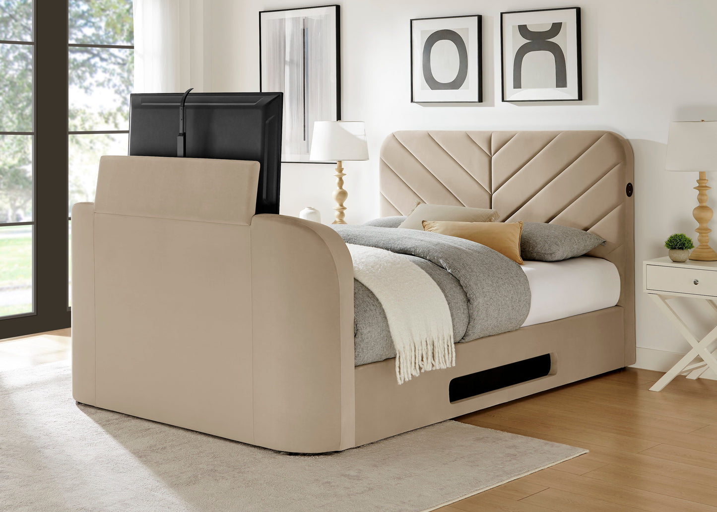 Chevron 2.1 Smart TV Bed Frame