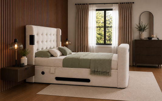 Harlow 5.1 Surround Sound Ottoman TV Bed Frame
