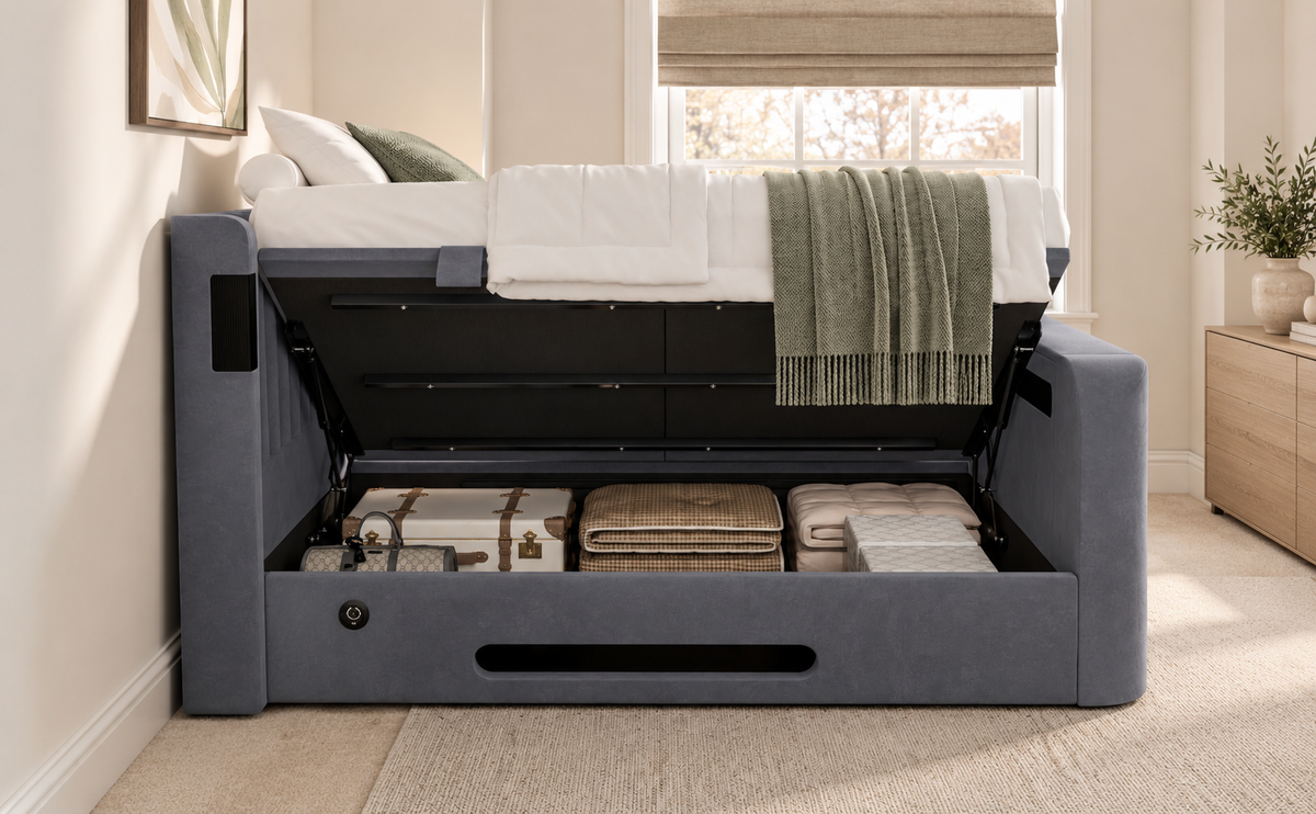 Amber 4.1 Multimedia Ottoman Storage TV Bed Frame