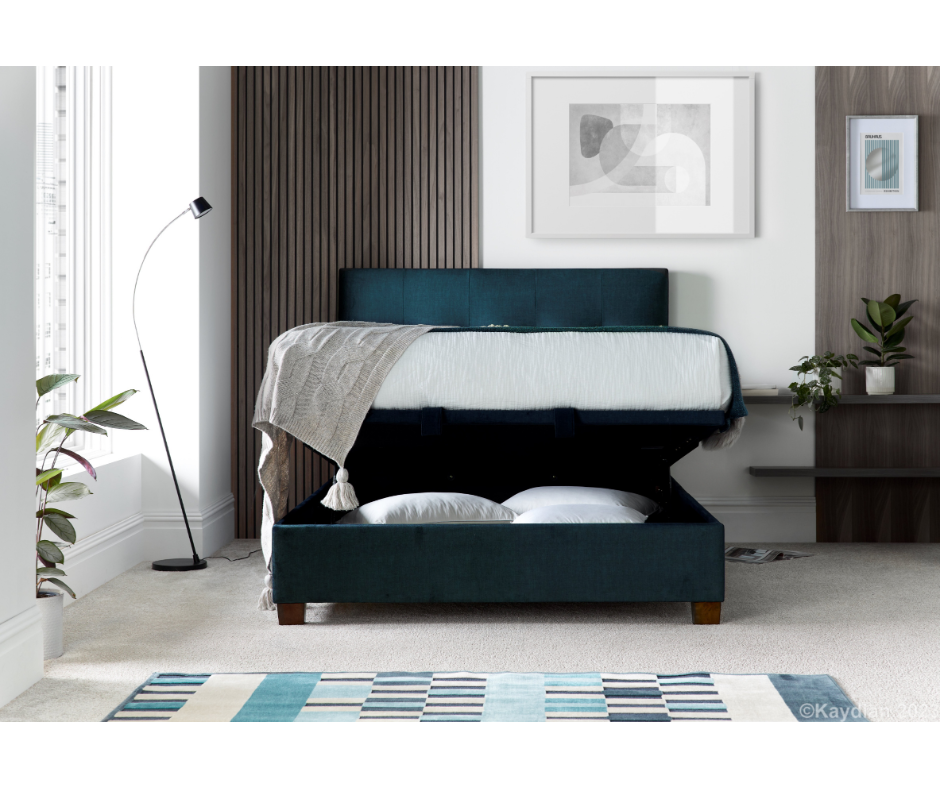 Walkworth Ottoman Storage Bed Frame - Winter Moss Green TV Beds NorthwestKaydian DesignTV Beds Northwestdoubleottomanstorage