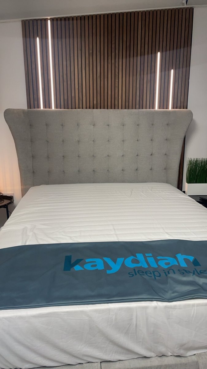 Abbie Manual End Lift Ottoman Bed Frame with Lights by Kaydian Design ltd in only at TV Beds Northwest