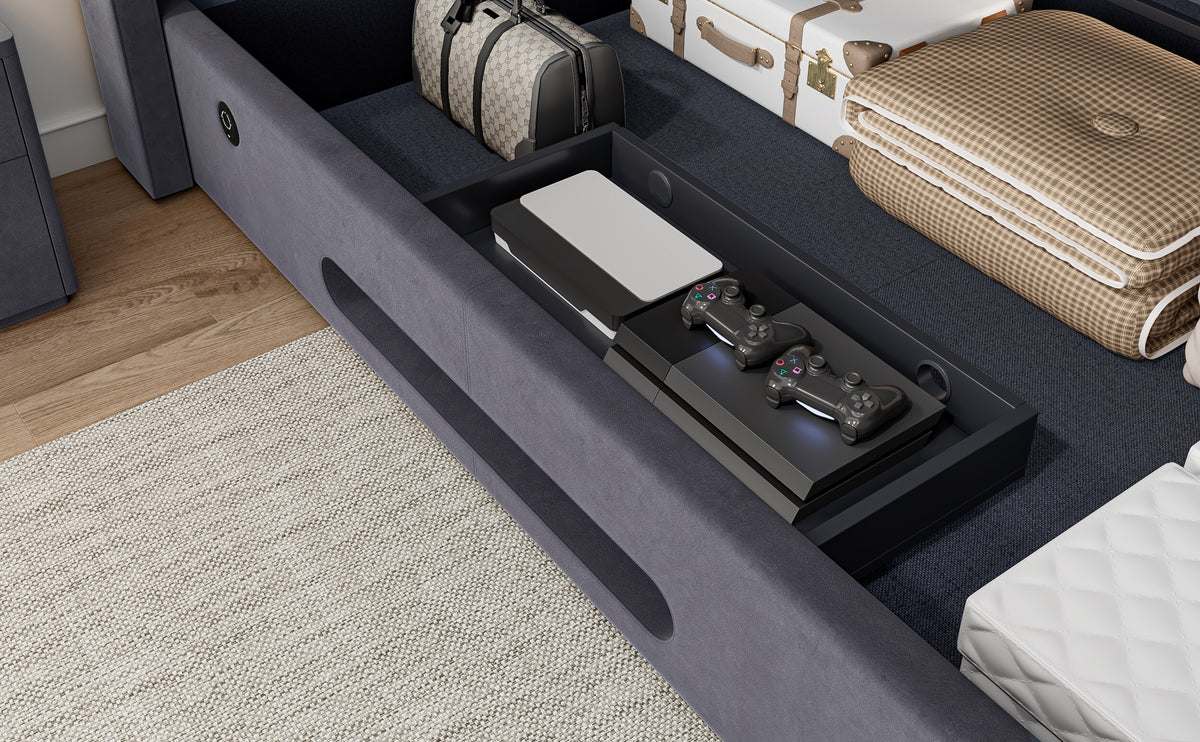 Amber 4.1 Multimedia Ottoman Storage TV Bed Frame