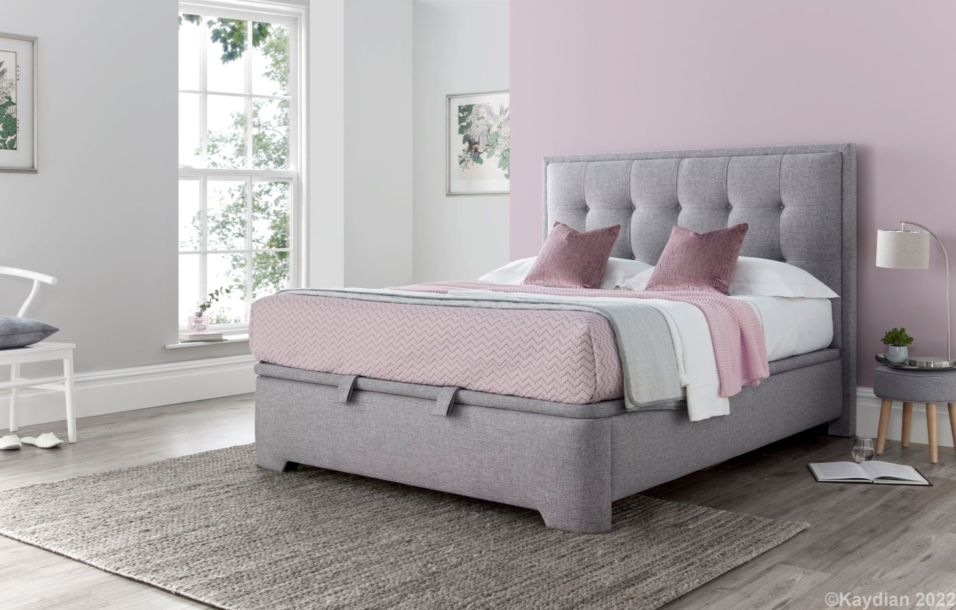 Falstone Ottoman Storage Bed - Slate Grey - TV Beds Northwest - FALFL135SL - doubleottoman - doubleottomanstorage