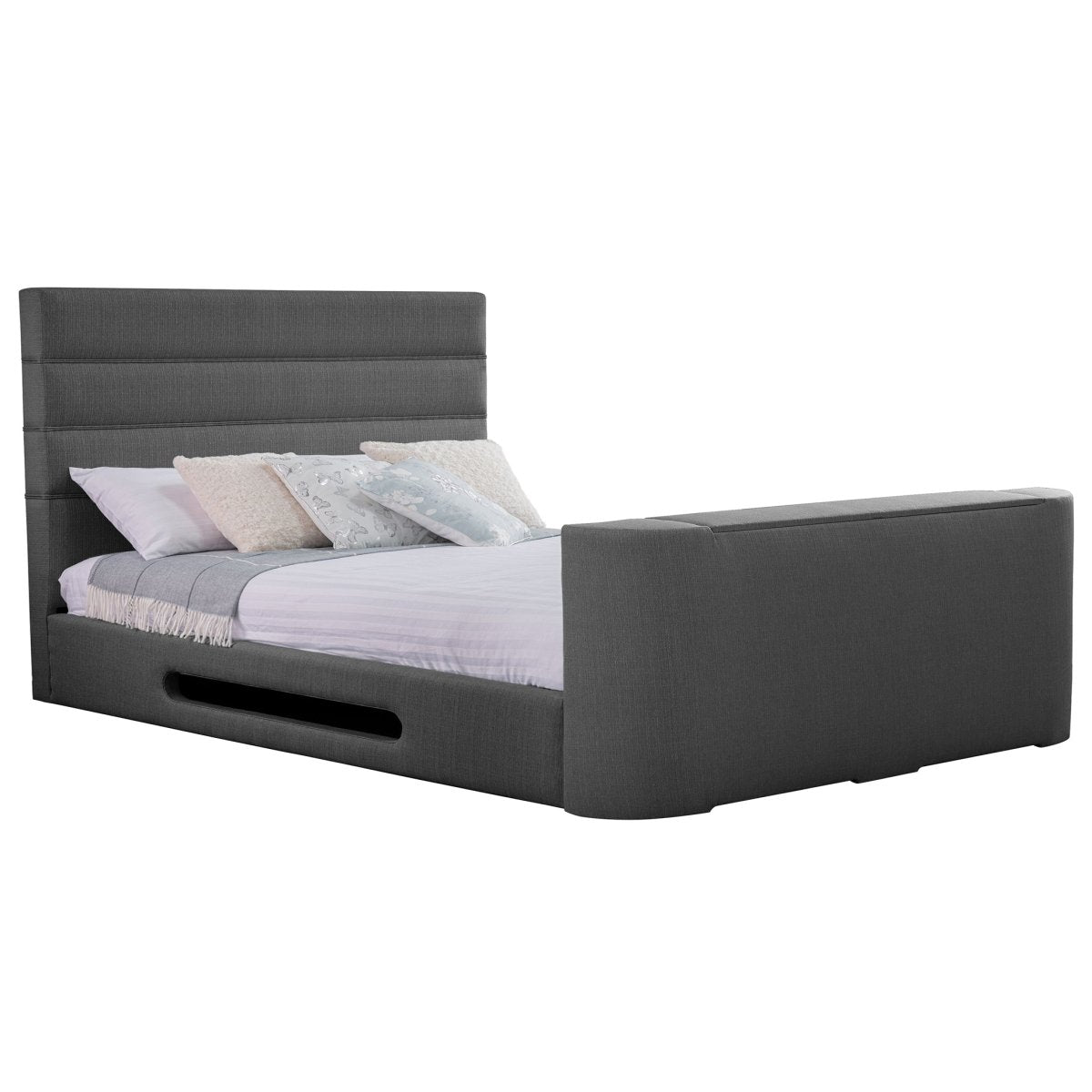 Sweet Dreams Mazarine Standard TV Bed frame - TV Beds Northwest - INMAZ-STD-135-SHER DUCK EGG - choose your colour tvbed - doubletvbed