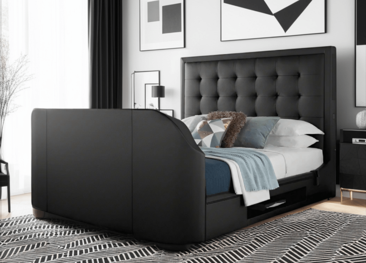 Titan 4.1 Multi Media Ottoman Storage TV Bed Frame by Kaydian Design LTD in TOT150OA only at TV Beds Northwest