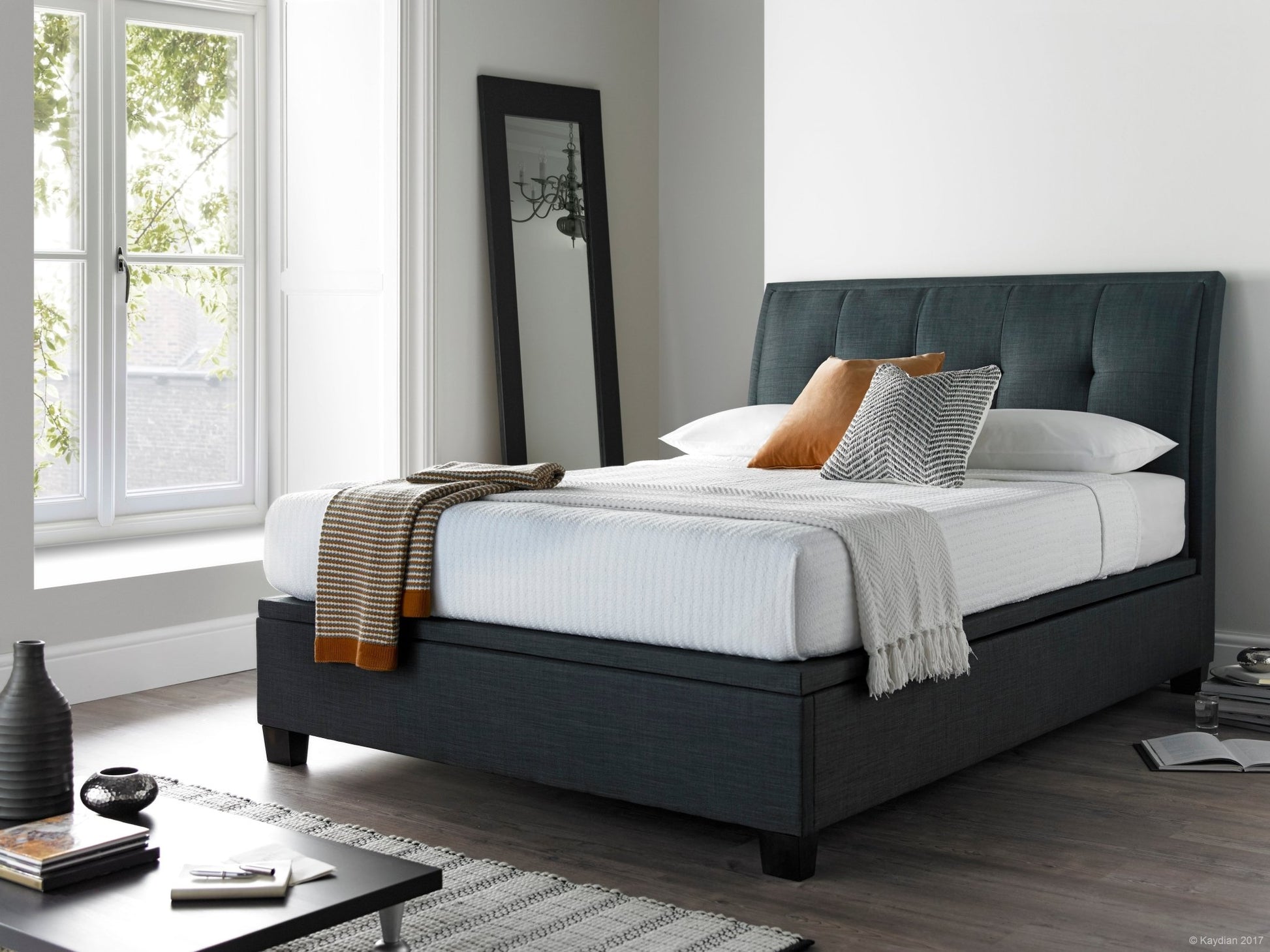 Accent Ottoman Storage Bed Frame - Oatmeal - TV Beds Northwest - ACC135OA - doubleottoman - doubleottomanstorage