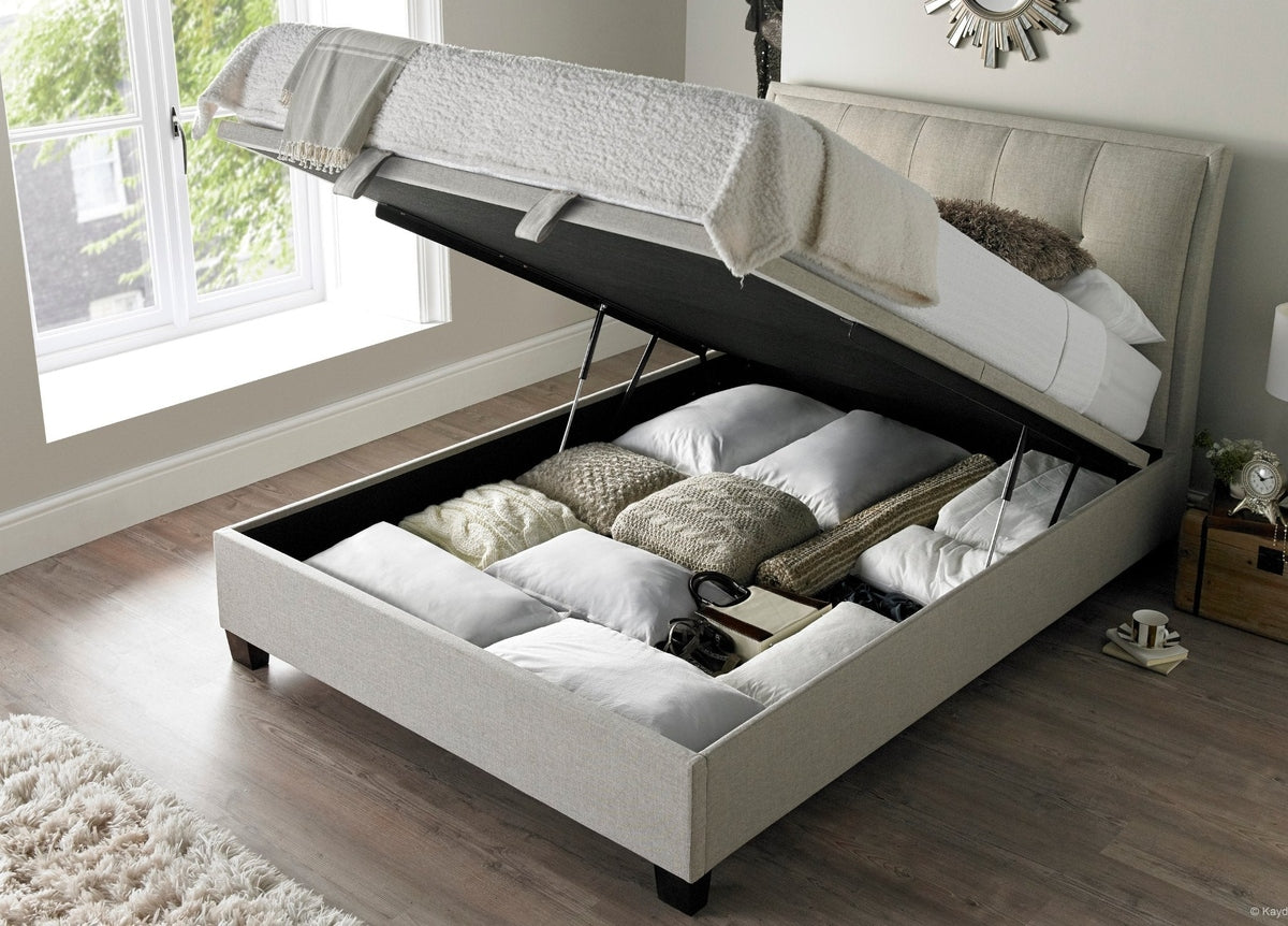 Accent Ottoman Storage Bed Frame - Oatmeal - TV Beds Northwest ...