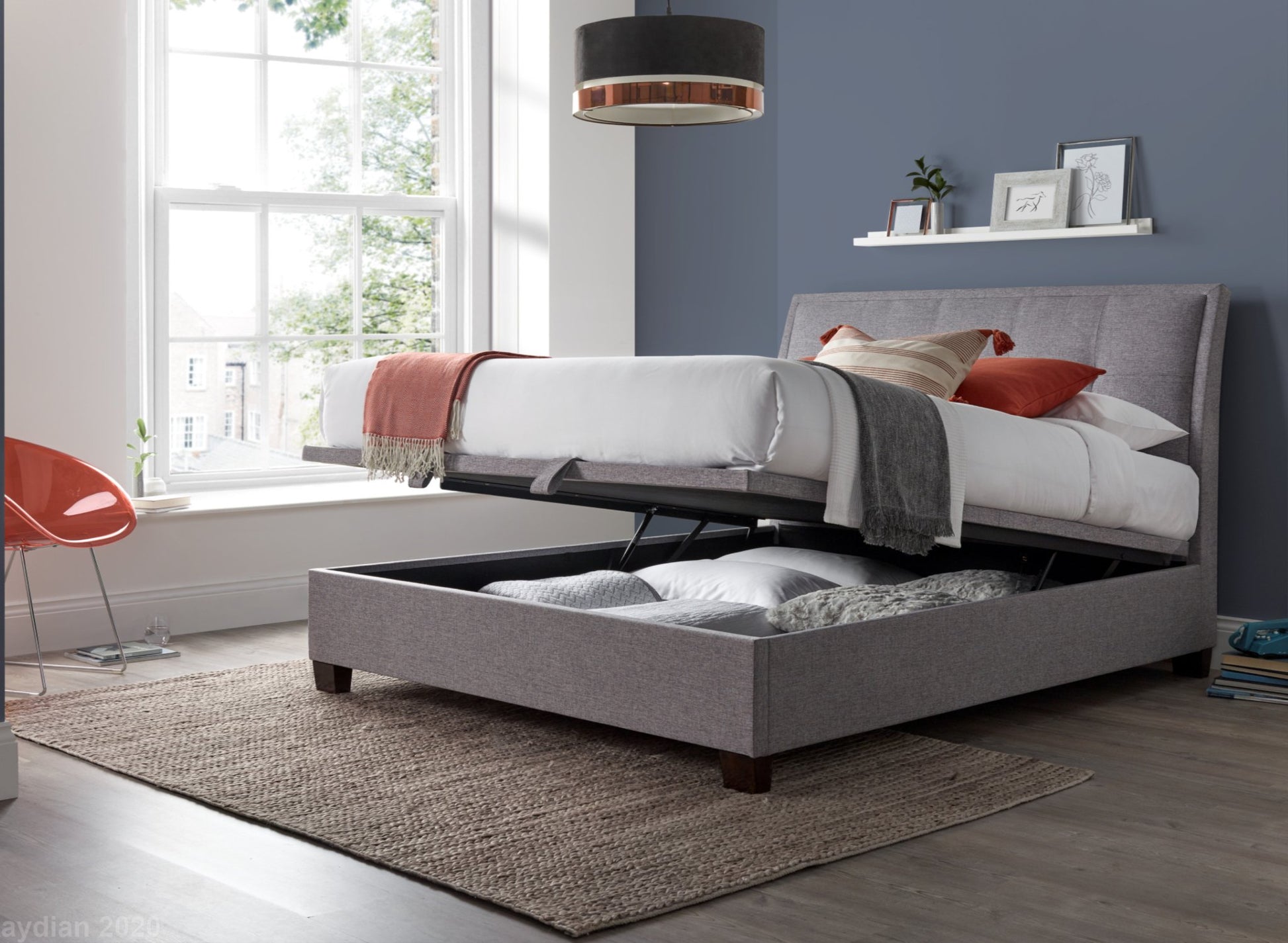 Accent Ottoman Storage Bed Frame - Oatmeal - TV Beds Northwest - ACC135OA - doubleottoman - doubleottomanstorage