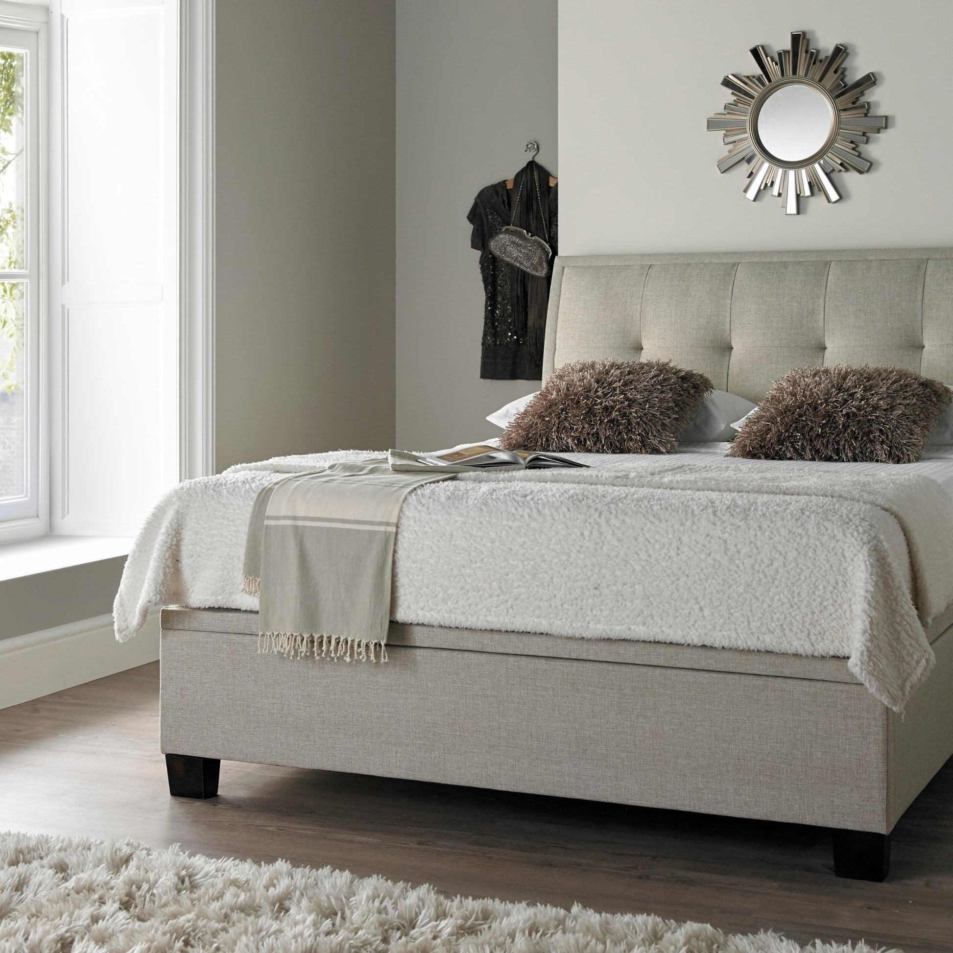 Accent Ottoman Storage Bed Frame - Vogue Grey - TV Beds Northwest - doubleottoman - doubleottomanstorage