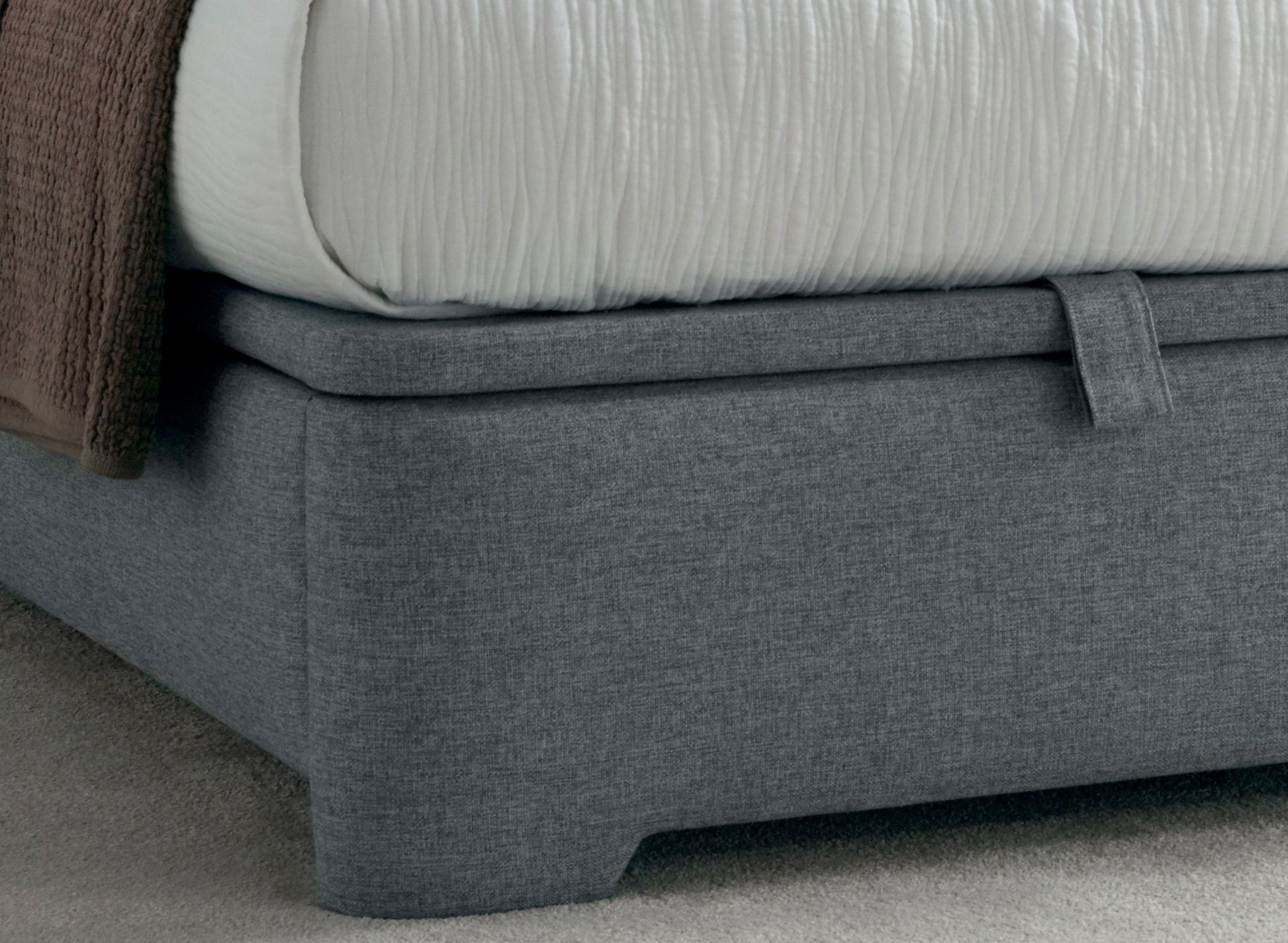 Appleby Ottoman Storage Bed Frame - Marbella Grey by Kaydian Design LTD in APPFL135MDG only at TV Beds Northwest