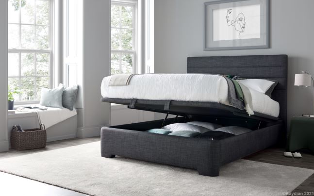 Appleby Ottoman Storage Bed Frame - Slate Grey - TV Beds Northwest - APPFL135SL - appleby double - appleby king