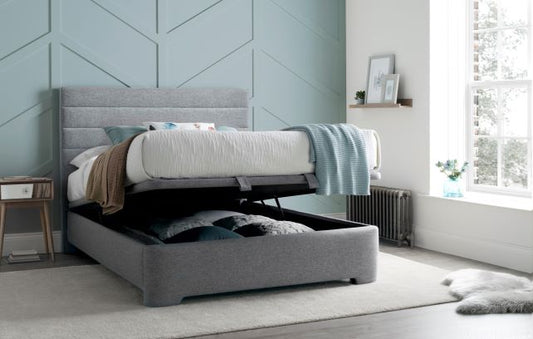 Appleby Ottoman Storage Bed Frame - Marbella Grey - TV Beds Northwest - APPFL135MDG - appleby double - appleby king