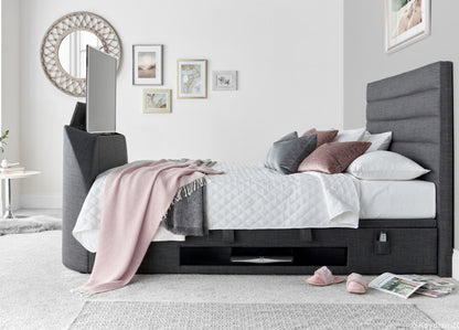 Appleton TV Ottoman Storage Bed Frame - Slate Grey by Kaydian Design LTD in APPTV135SL only at TV Beds Northwest