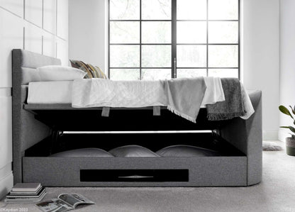 Appleton TV Ottoman Storage Bed Frame - Slate Grey by Kaydian Design LTD in APPTV135SL only at TV Beds Northwest