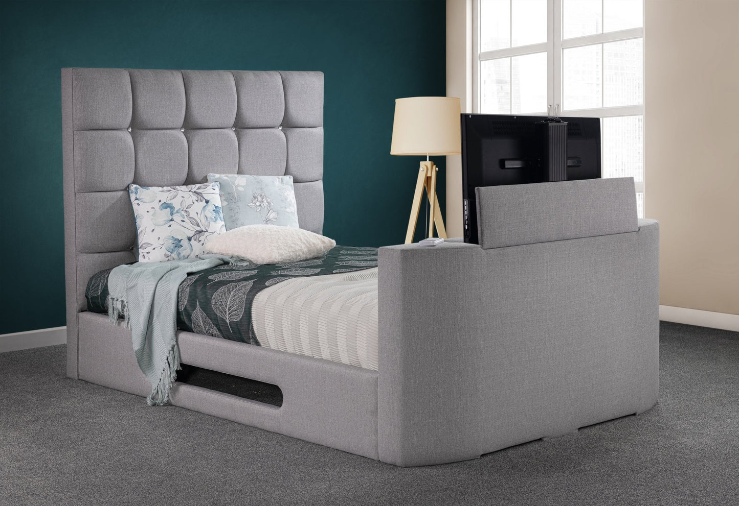 Jasmin Standard TV Bed frame - Sweet Dreams - TV Beds Northwest - choose your colour tvbed - doubletvbed