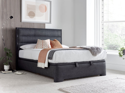 Kirby Ottoman Storage Bed frame - Slate Grey - TV Beds Northwest - KIRFL135SL - doubleottoman - doubleottomanstorage