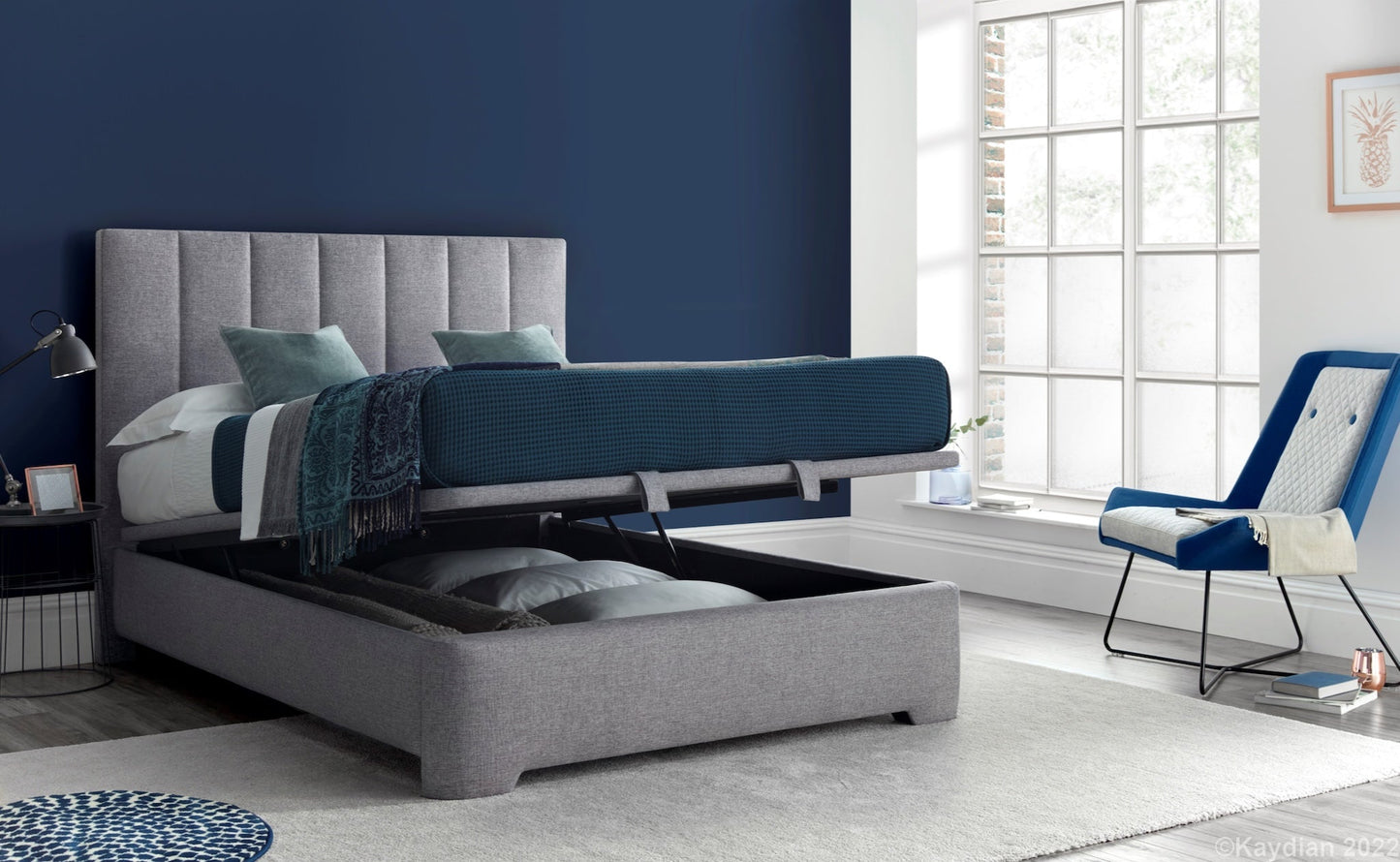 Medburn Ottoman Storage Bed frame - Marbella Grey - TV Beds Northwest - MEDFL135MDG - doubleottoman - doubleottomanstorage