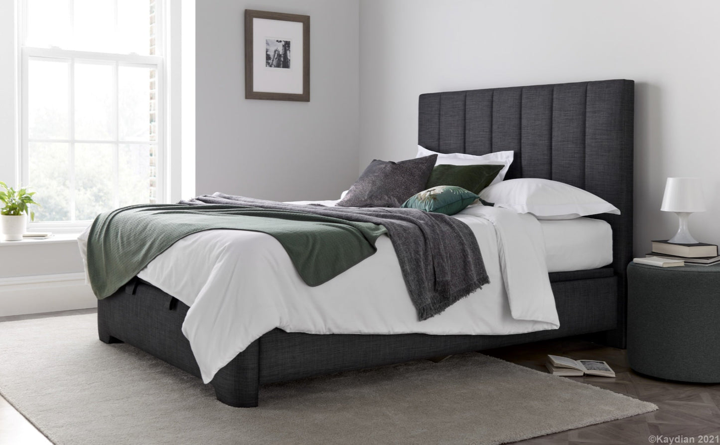 Medburn Ottoman Storage Bed frame - Slate Grey - TV Beds Northwest - MEDFL135SL - doubleottoman - doubleottomanstorage