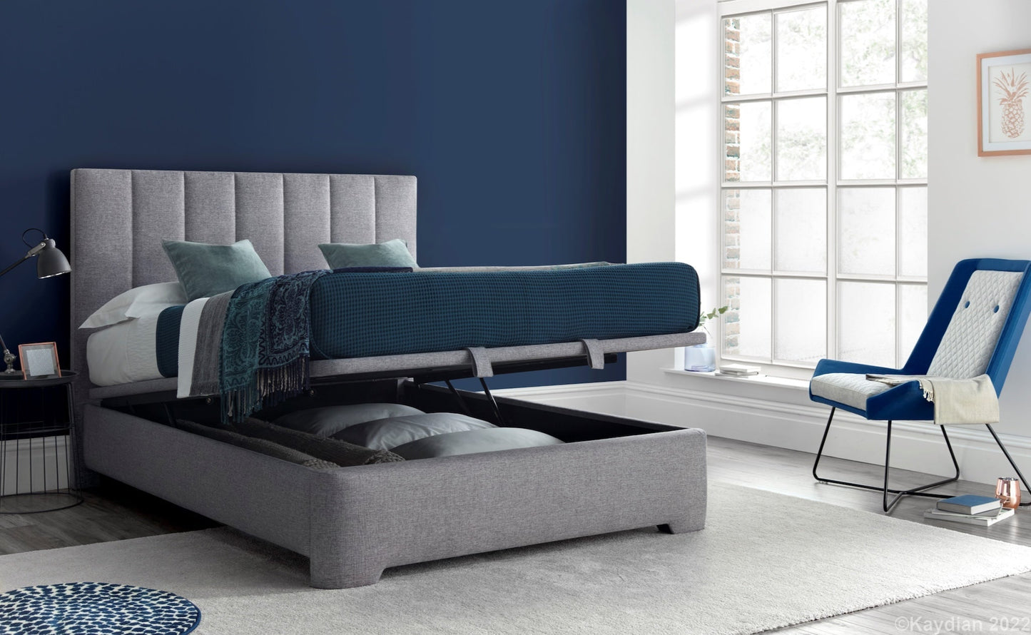 Medburn Ottoman Storage Bed frame - Slate Grey - TV Beds NorthwestMEDFL135SL