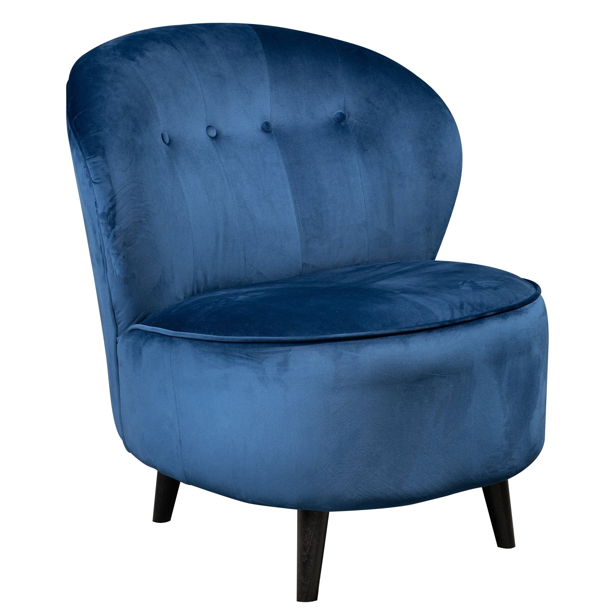 Blue fabric accent deals chair