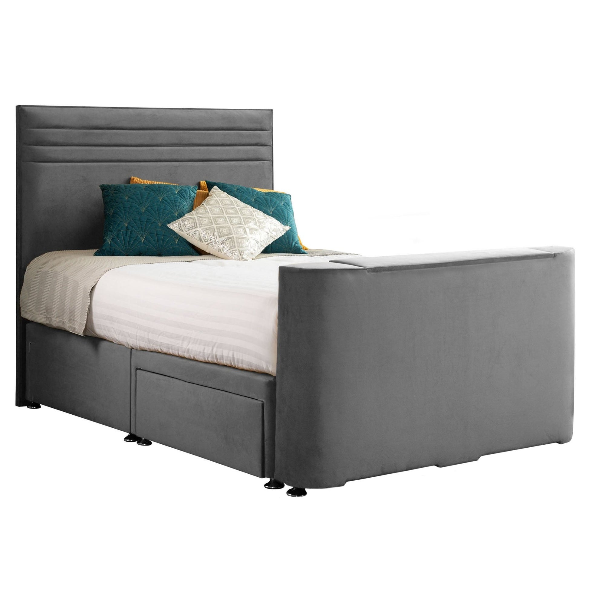 Sweet Dreams Image Chic TV Bed with Storage Options - TV Beds Northwest - INIMA-CHI135PT4DCHATS - choose your colour tvbed - doubletvbed